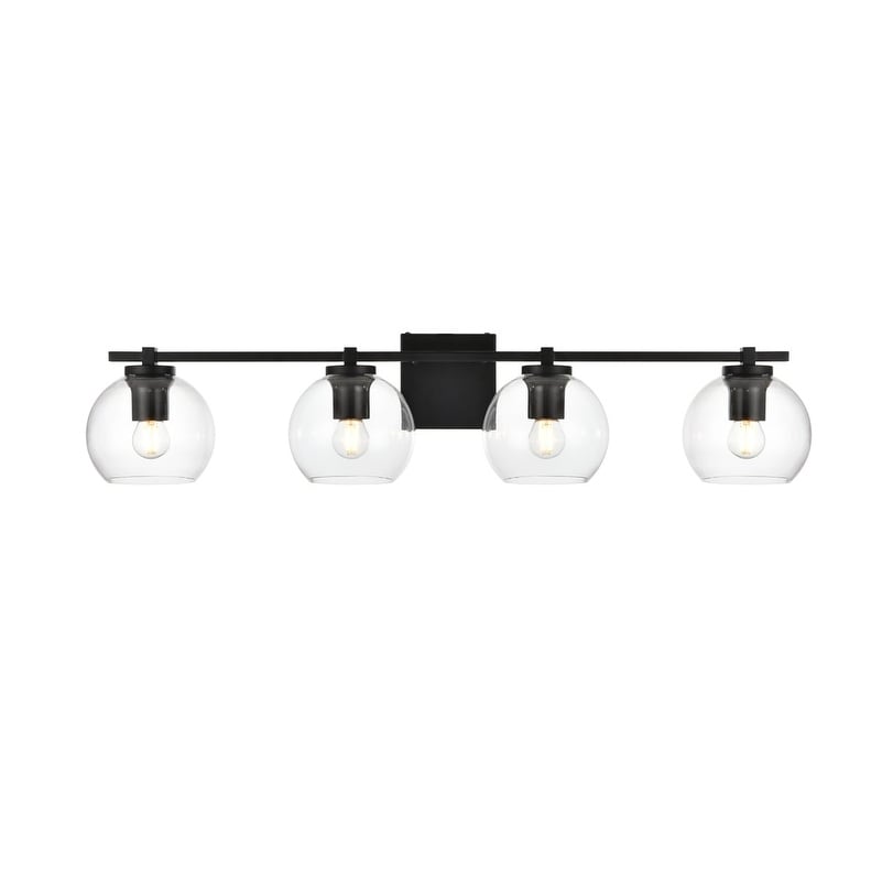 Applique de salle de bain Julian 1 lumière noire et transparente