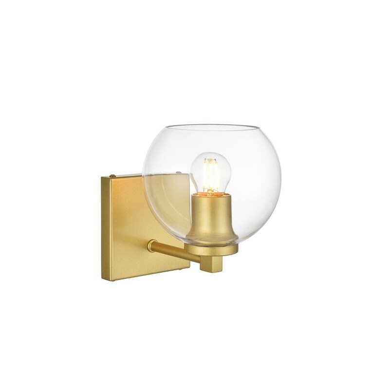 Applique de salle de bain Julian 1 lumière noire et transparente