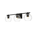 Applique de salle de bain Julian 1 lumière noire et transparente