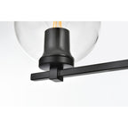 Applique de salle de bain Julian 1 lumière noire et transparente