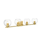Applique de salle de bain Julian 1 lumière noire et transparente