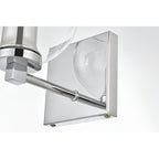 Applique de salle de bain Julian 1 lumière noire et transparente