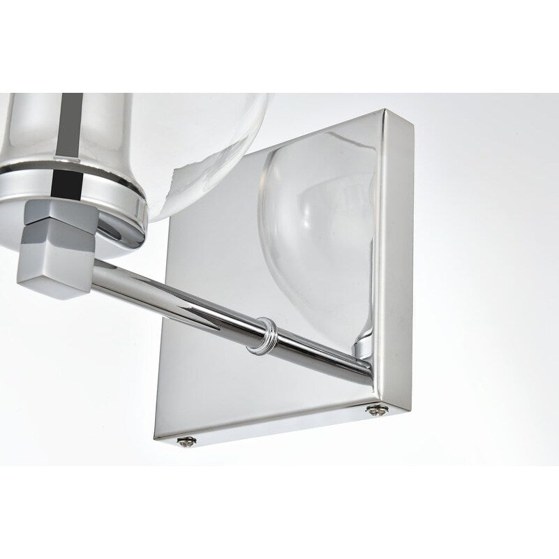 Applique de salle de bain Julian 1 lumière noire et transparente