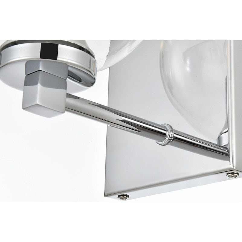 Applique de salle de bain Julian 1 lumière noire et transparente