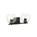Applique de salle de bain Julian 1 lumière noire et transparente