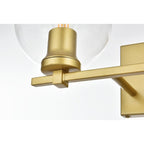 Applique de salle de bain Julian 1 lumière noire et transparente