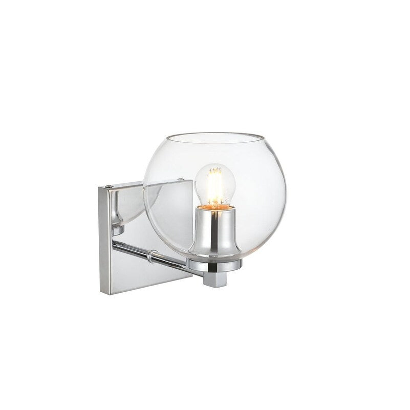 Applique de salle de bain Julian 1 lumière noire et transparente