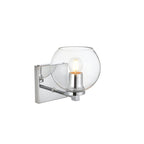 Applique de salle de bain Julian 1 lumière noire et transparente