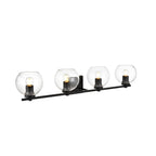 Applique de salle de bain Julian 1 lumière noire et transparente