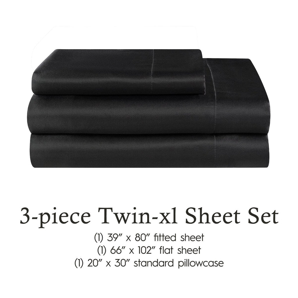 Parures de draps en satin soyeux Juliette LeBlanc New York
