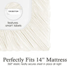 Parures de draps en satin soyeux Juliette LeBlanc New York