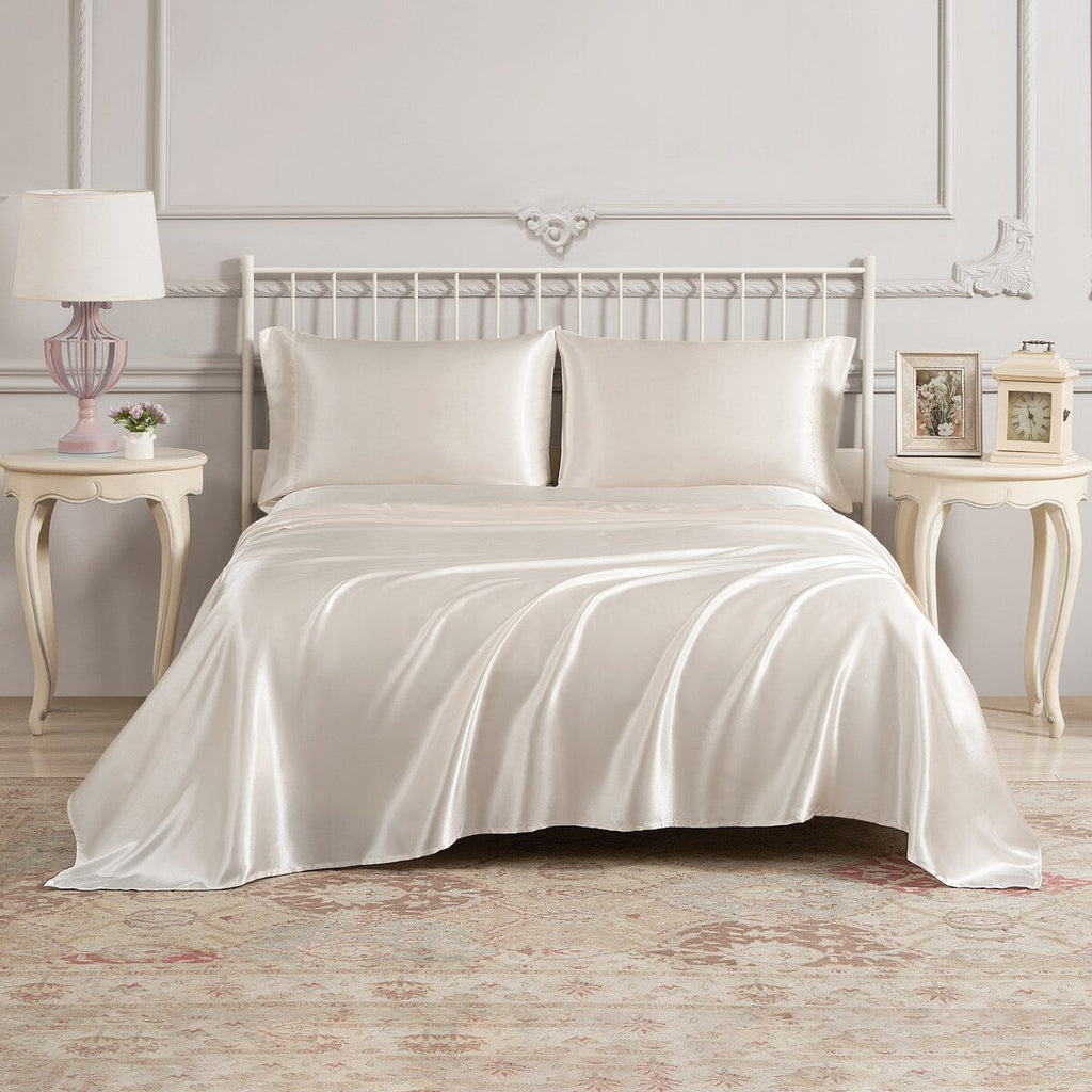 Parures de draps en satin soyeux Juliette LeBlanc New York