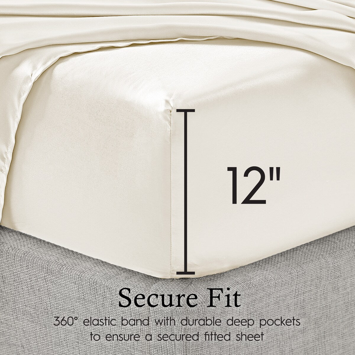 Parures de draps en satin soyeux Juliette LeBlanc New York