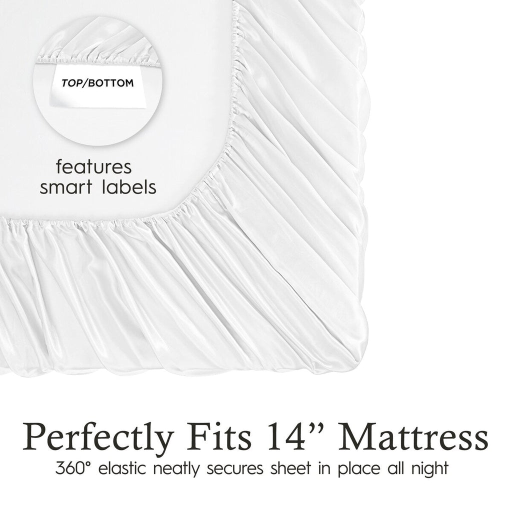 Parures de draps en satin soyeux Juliette LeBlanc New York