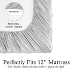 Parures de draps en satin soyeux Juliette LeBlanc New York