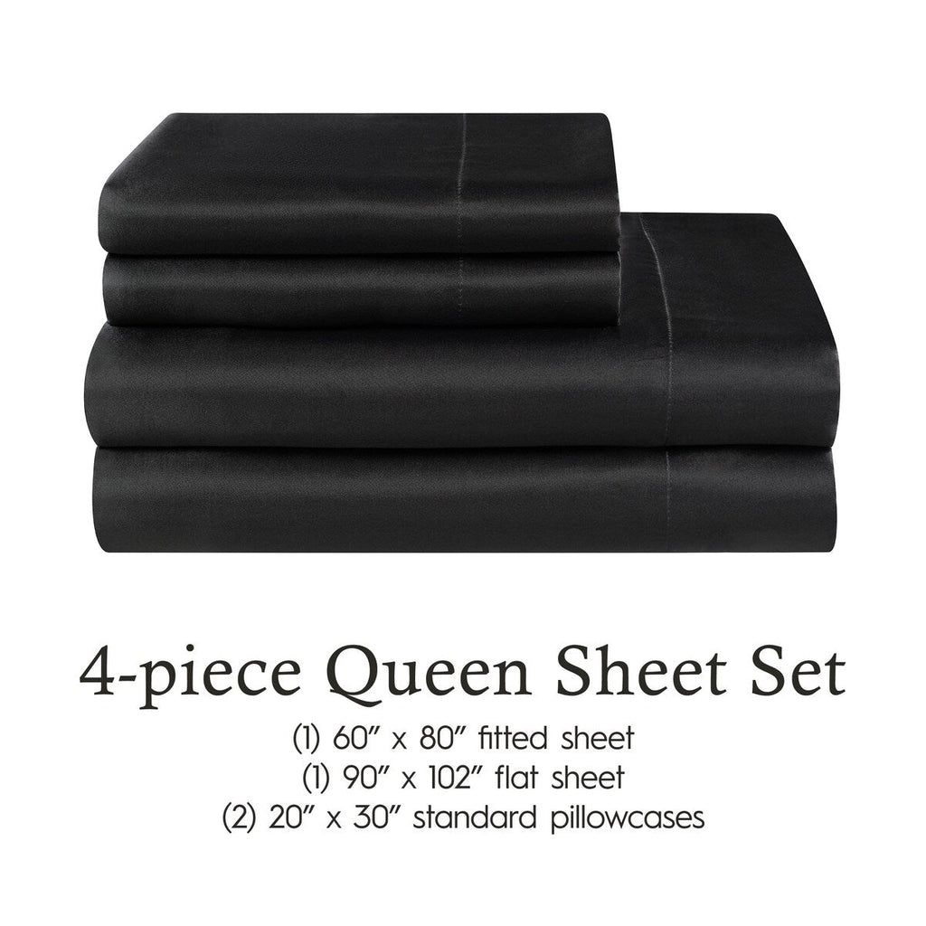 Parures de draps en satin soyeux Juliette LeBlanc New York