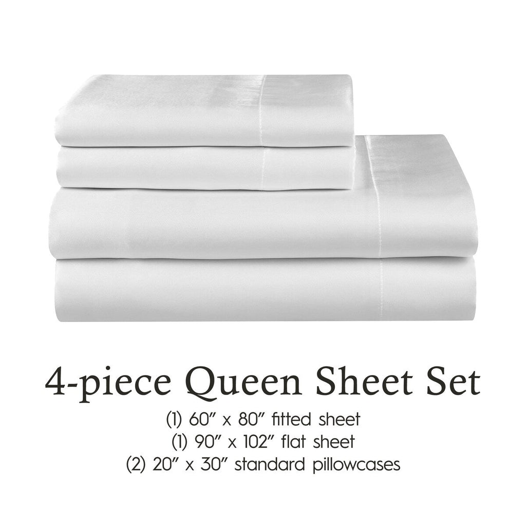 Parures de draps en satin soyeux Juliette LeBlanc New York