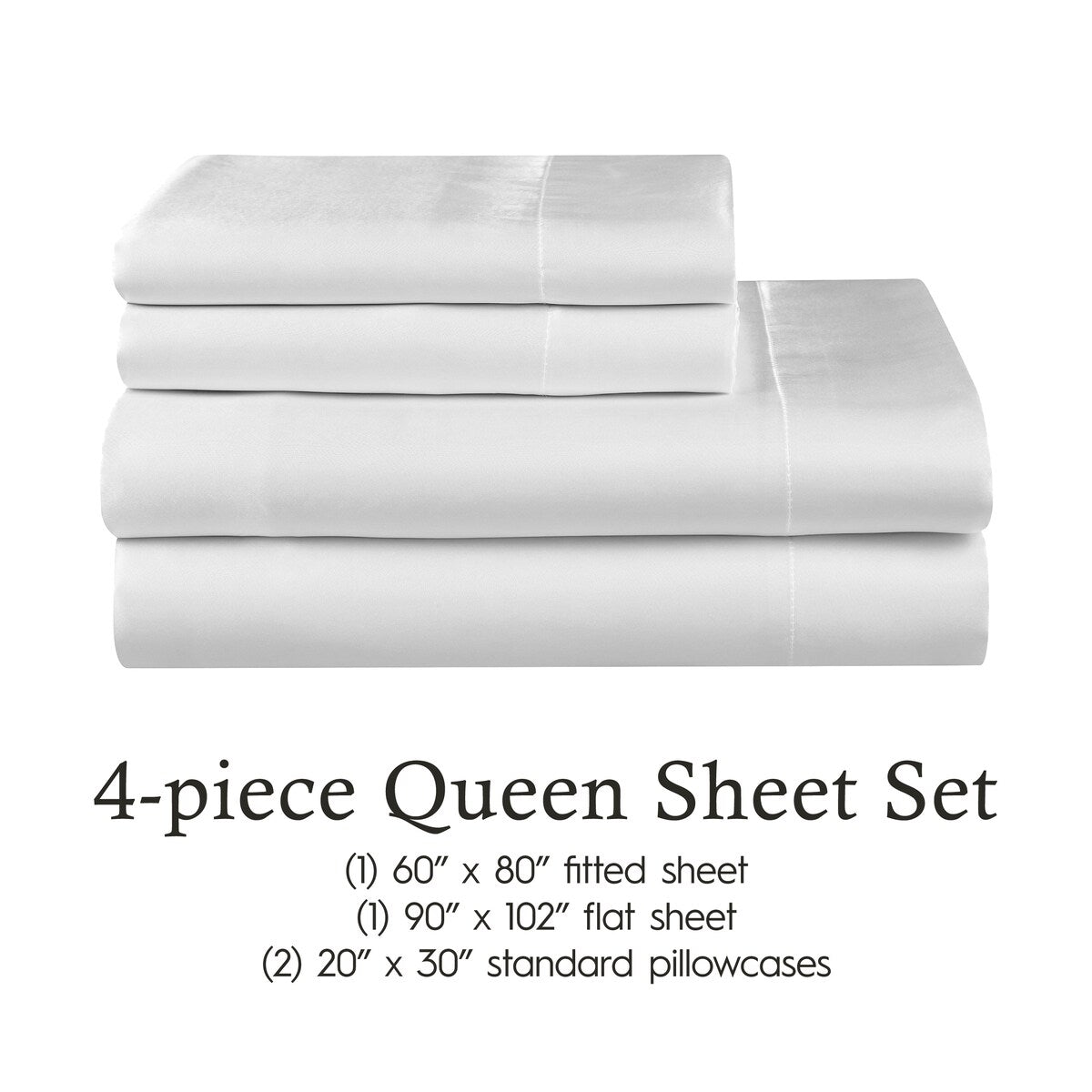 Parures de draps en satin soyeux Juliette LeBlanc New York