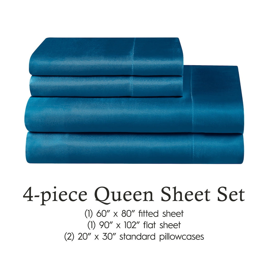Parures de draps en satin soyeux Juliette LeBlanc New York