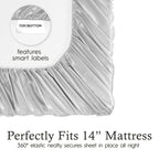 Parures de draps en satin soyeux Juliette LeBlanc New York