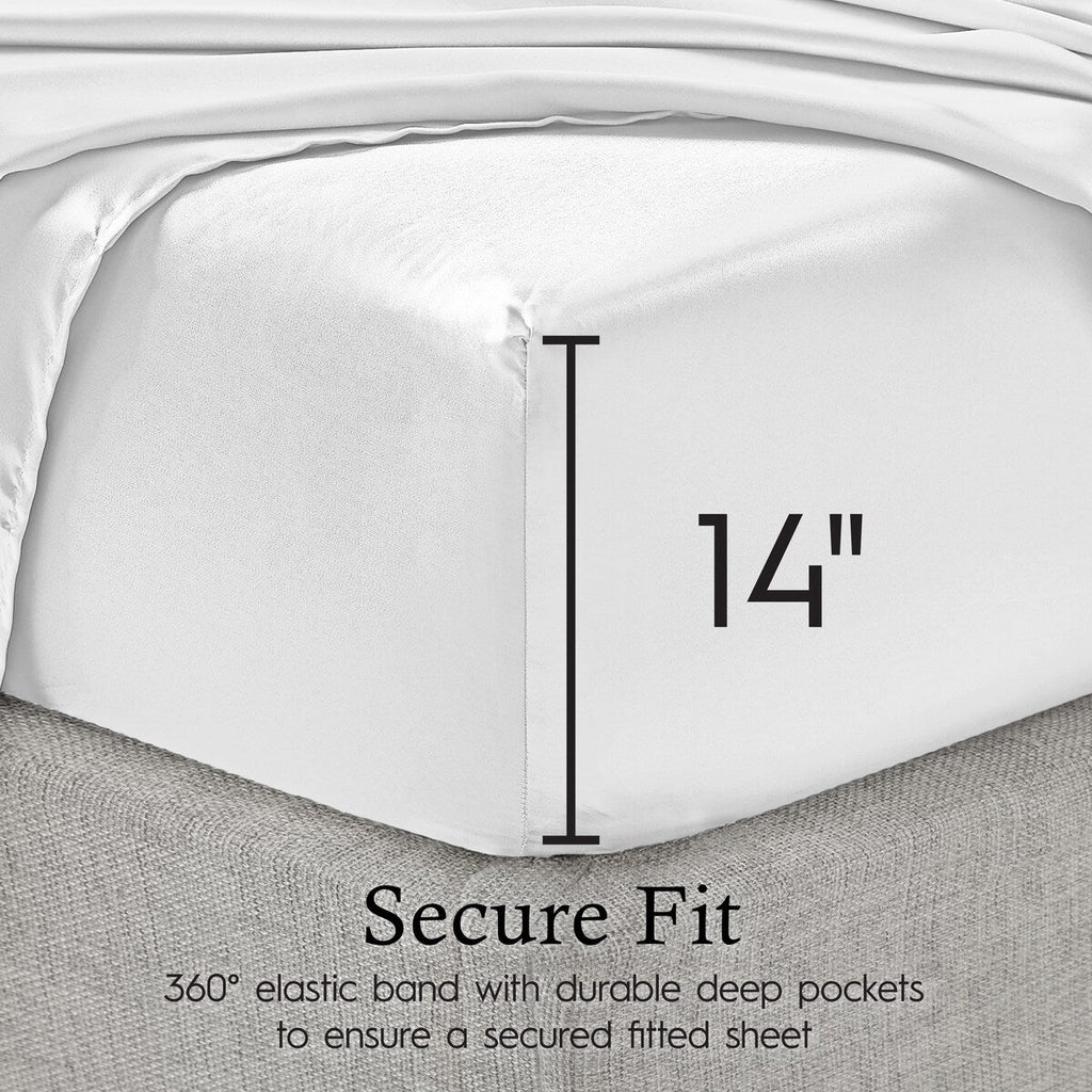 Parures de draps en satin soyeux Juliette LeBlanc New York