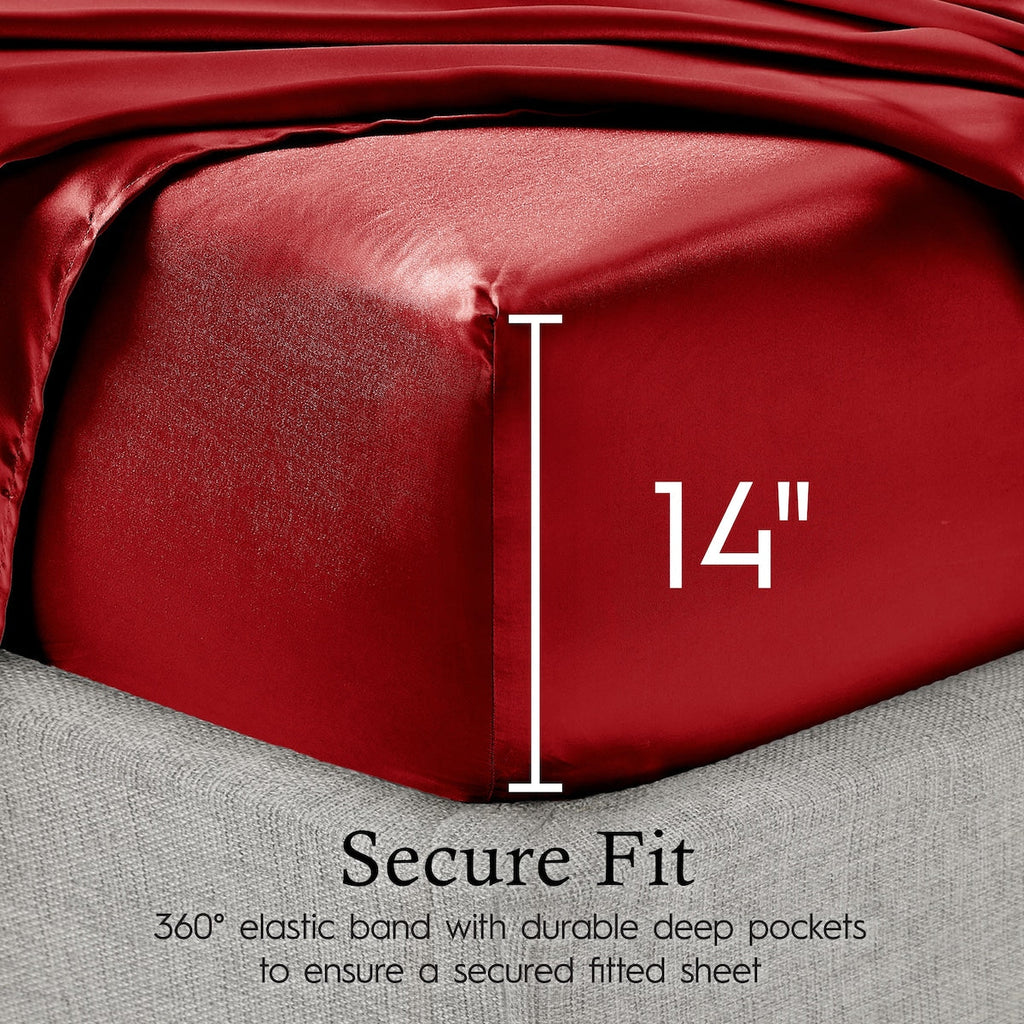 Parures de draps en satin soyeux Juliette LeBlanc New York