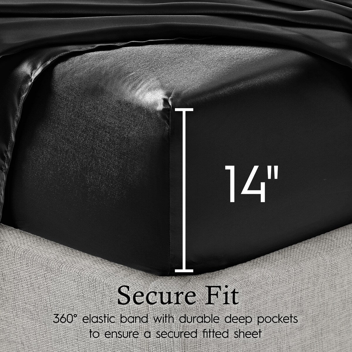 Parures de draps en satin soyeux Juliette LeBlanc New York