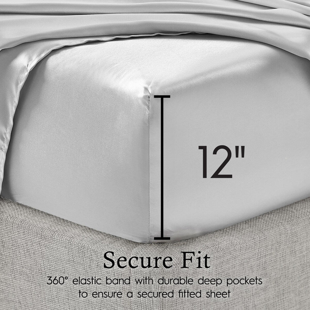 Parures de draps en satin soyeux Juliette LeBlanc New York