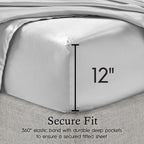 Parures de draps en satin soyeux Juliette LeBlanc New York