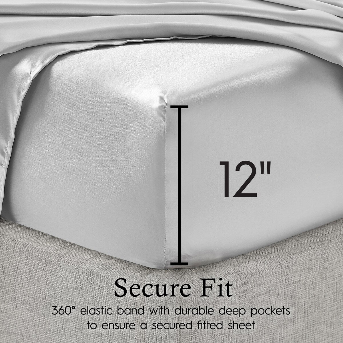 Parures de draps en satin soyeux Juliette LeBlanc New York