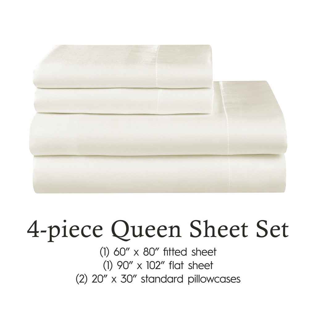 Parures de draps en satin soyeux Juliette LeBlanc New York
