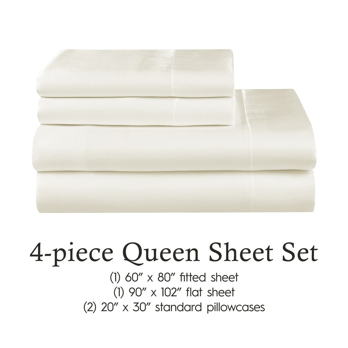 Parures de draps en satin soyeux Juliette LeBlanc New York