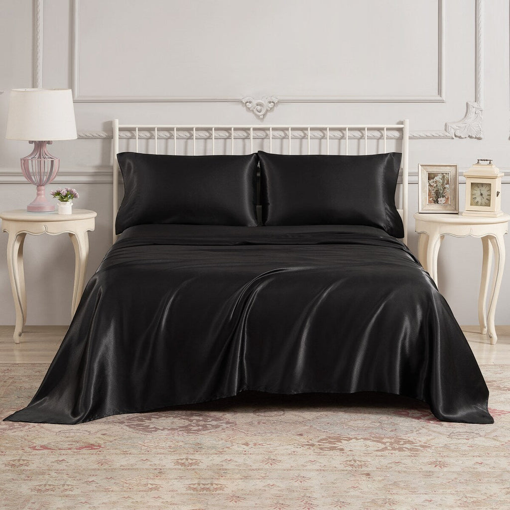 Parures de draps en satin soyeux Juliette LeBlanc New York