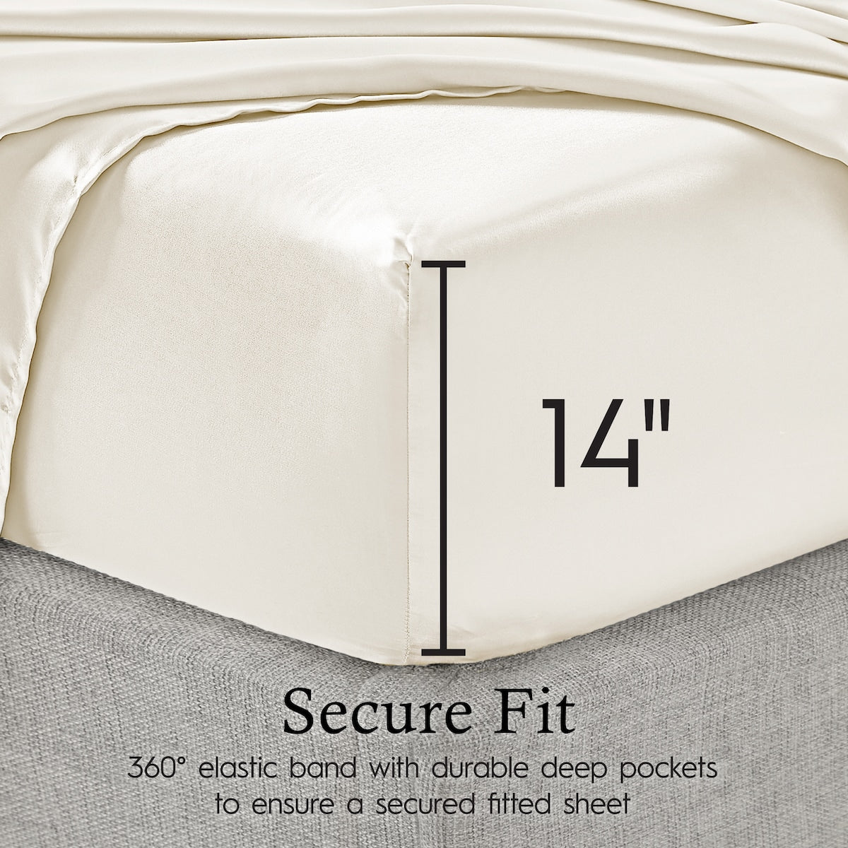 Parures de draps en satin soyeux Juliette LeBlanc New York