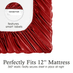 Parures de draps en satin soyeux Juliette LeBlanc New York