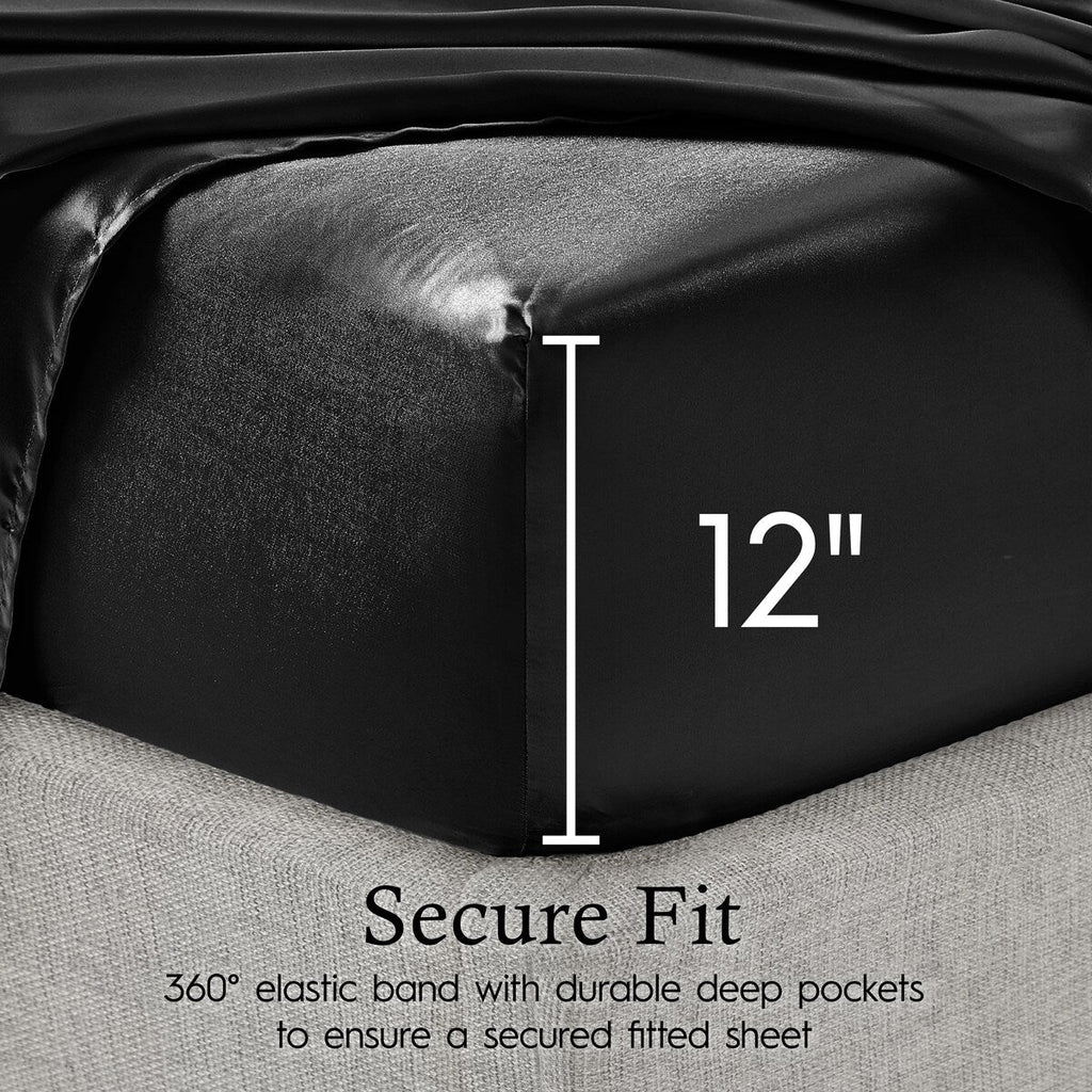 Parures de draps en satin soyeux Juliette LeBlanc New York