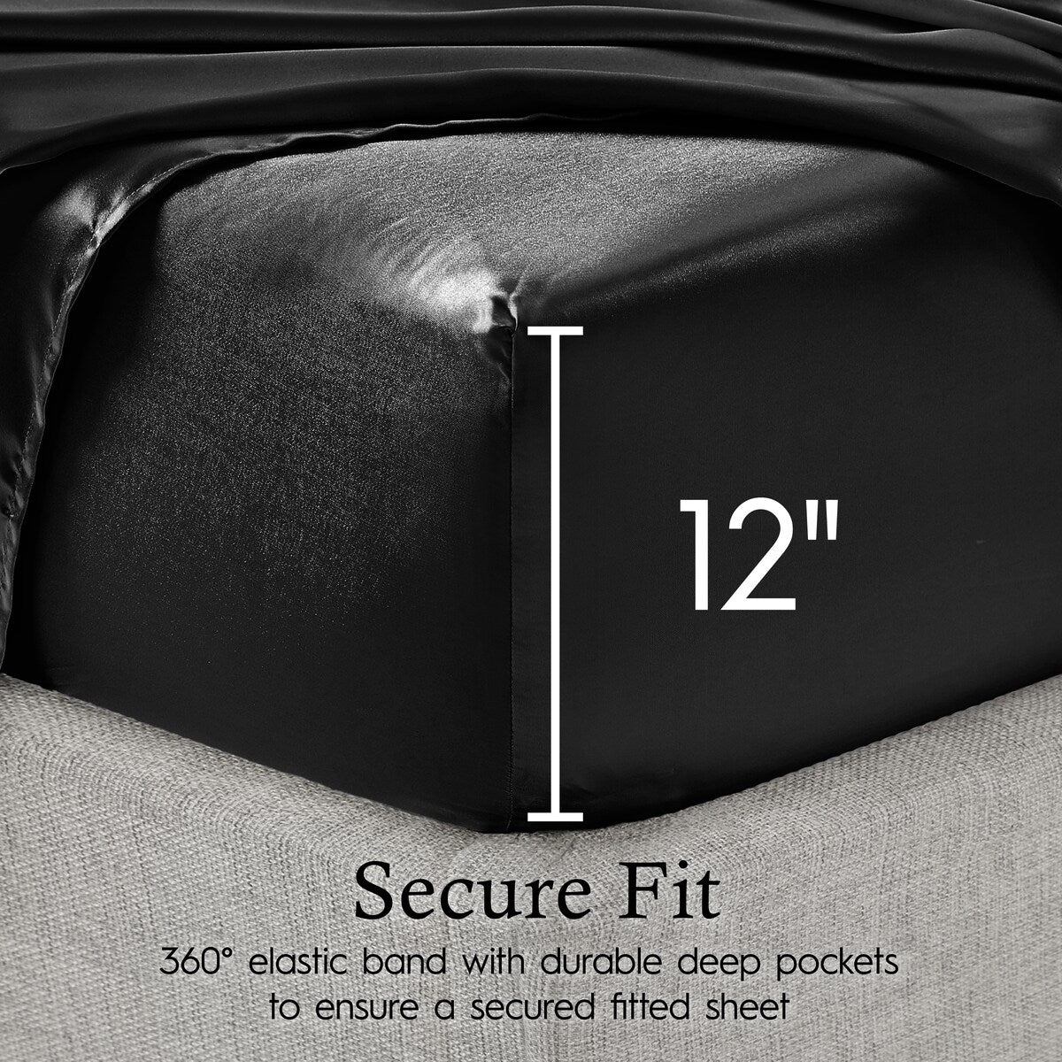 Parures de draps en satin soyeux Juliette LeBlanc New York