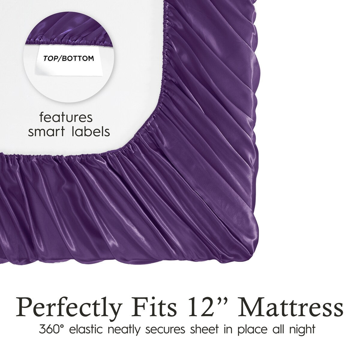 Parures de draps en satin soyeux Juliette LeBlanc New York
