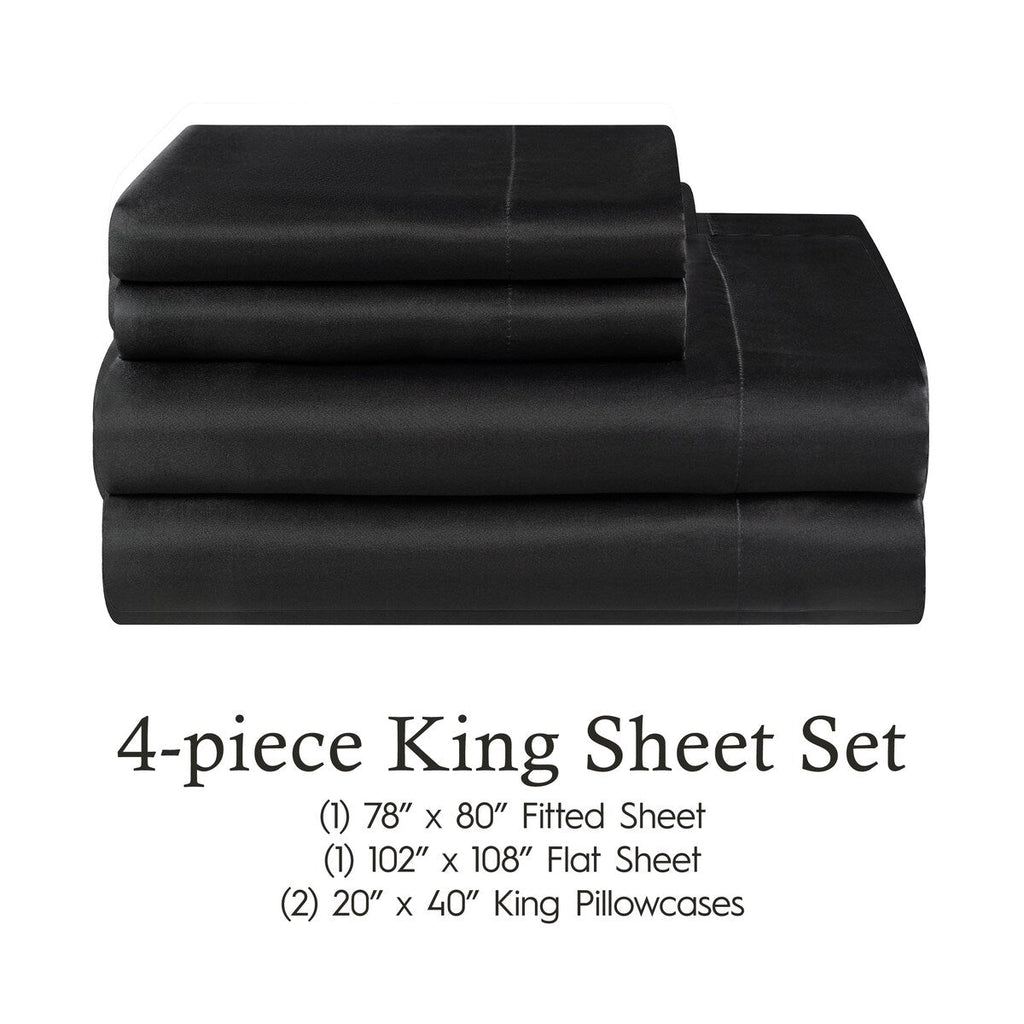Parures de draps en satin soyeux Juliette LeBlanc New York