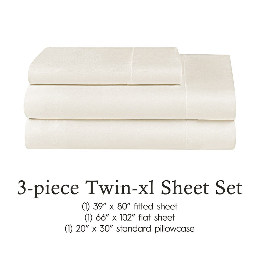 Parures de draps en satin soyeux Juliette LeBlanc New York