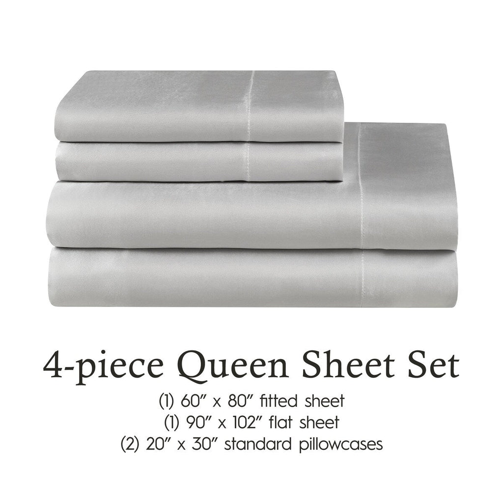 Parures de draps en satin soyeux Juliette LeBlanc New York