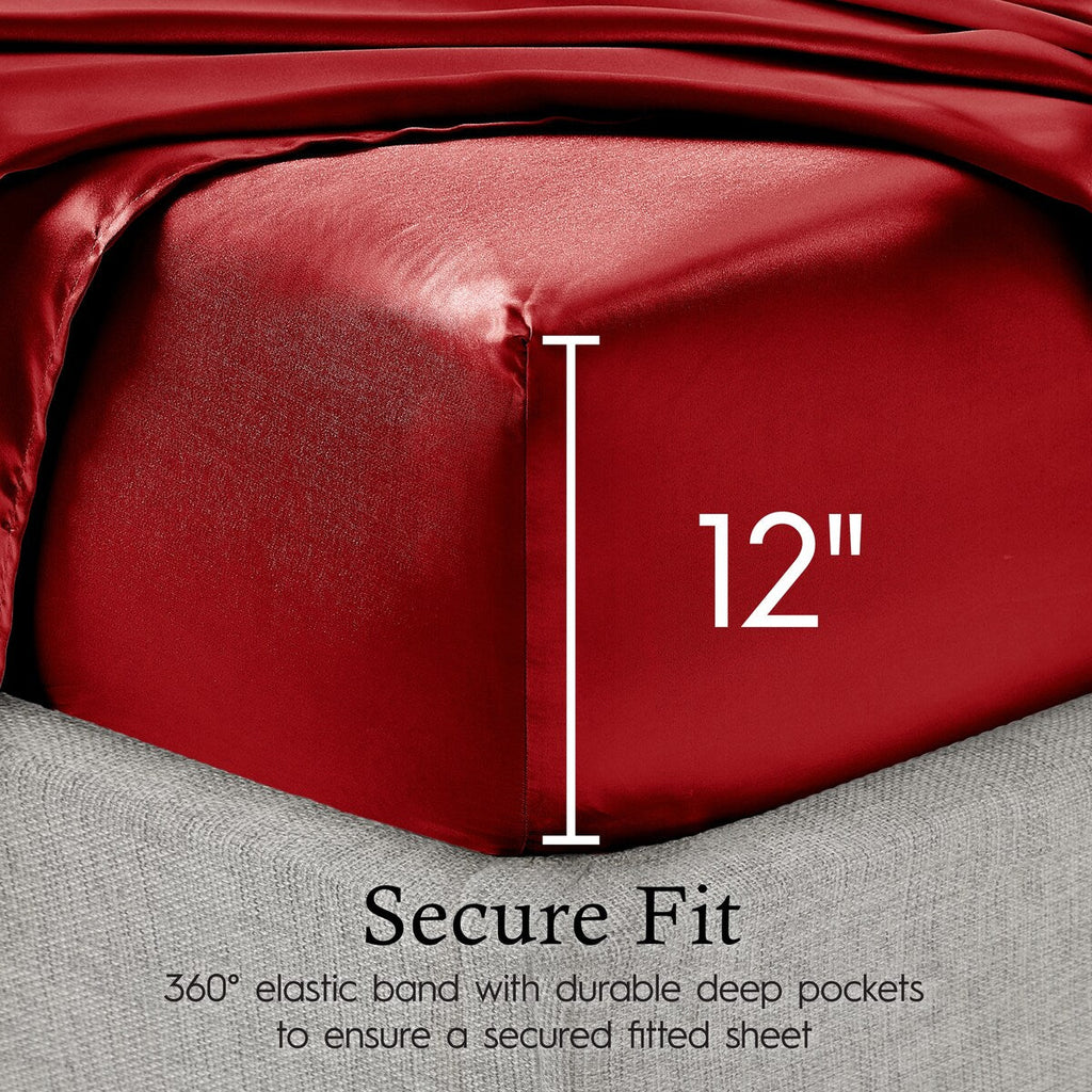 Parures de draps en satin soyeux Juliette LeBlanc New York