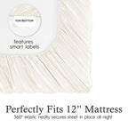 Parures de draps en satin soyeux Juliette LeBlanc New York