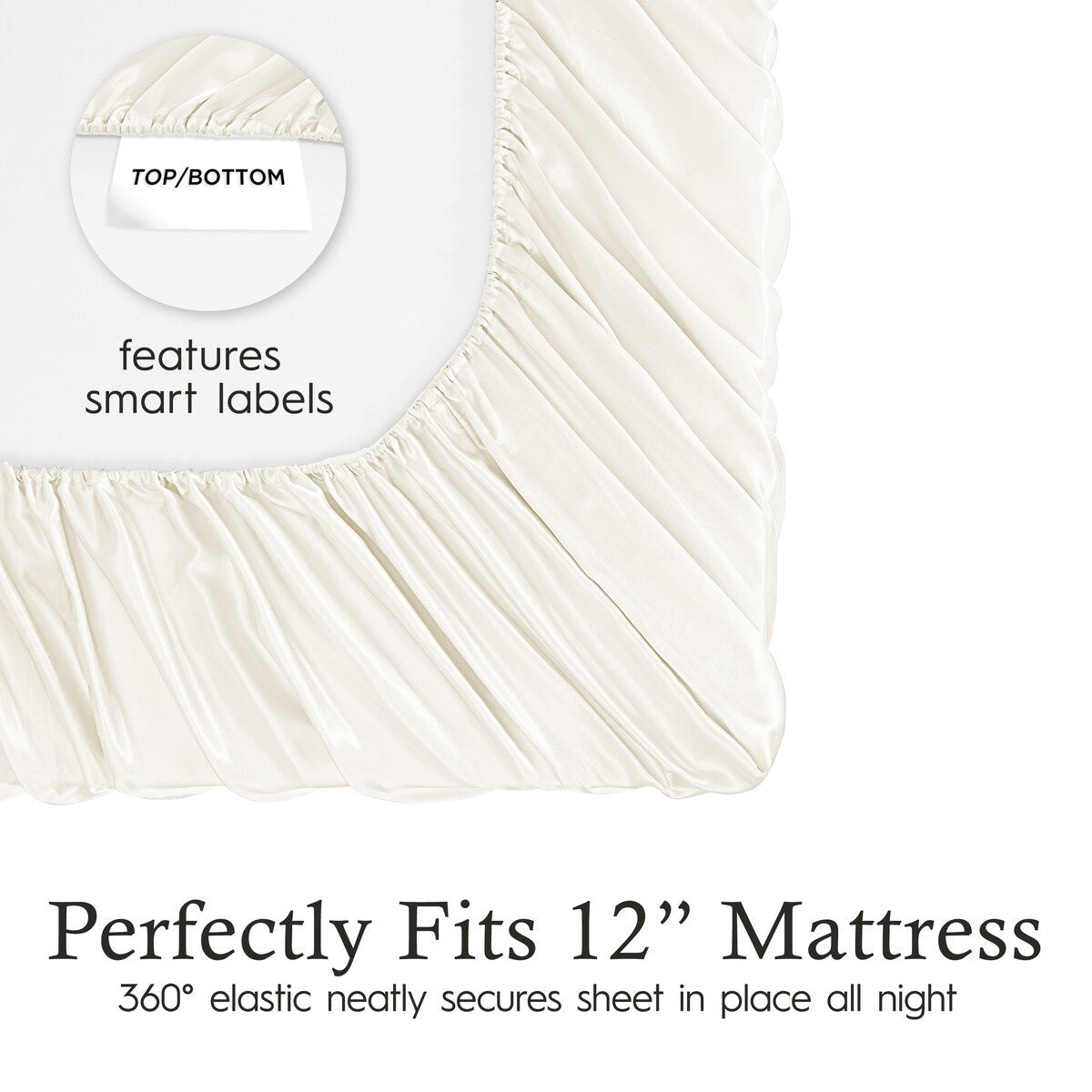 Parures de draps en satin soyeux Juliette LeBlanc New York