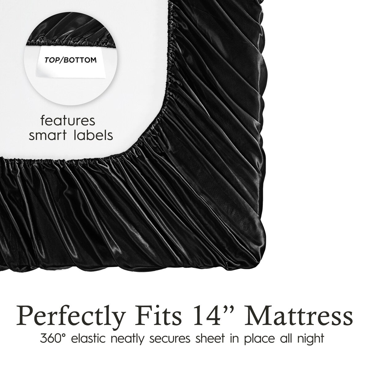 Parures de draps en satin soyeux Juliette LeBlanc New York