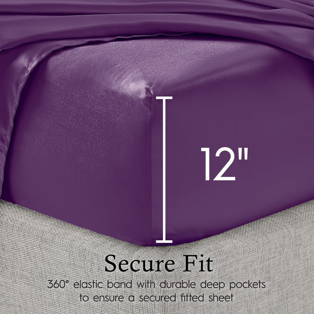 Parures de draps en satin soyeux Juliette LeBlanc New York