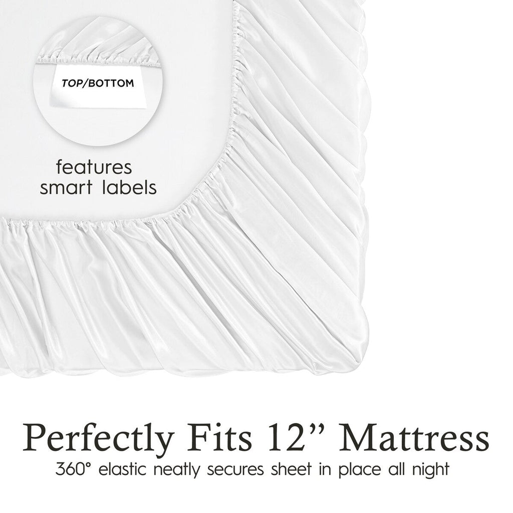 Parures de draps en satin soyeux Juliette LeBlanc New York