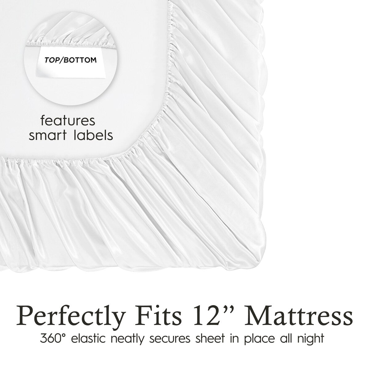 Parures de draps en satin soyeux Juliette LeBlanc New York