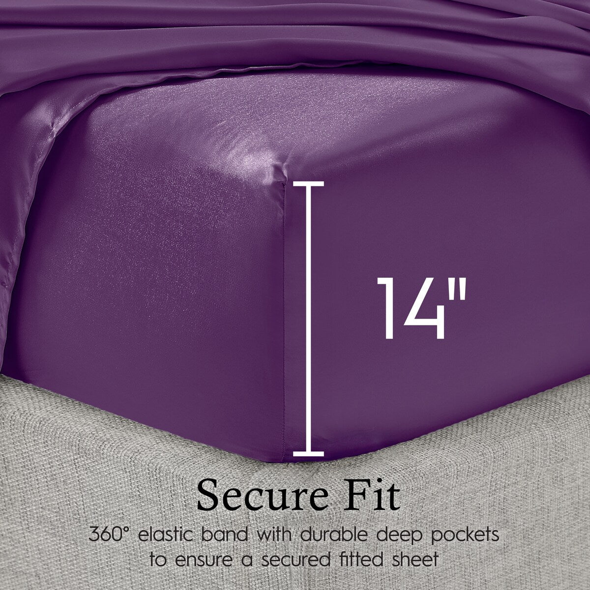 Parures de draps en satin soyeux Juliette LeBlanc New York