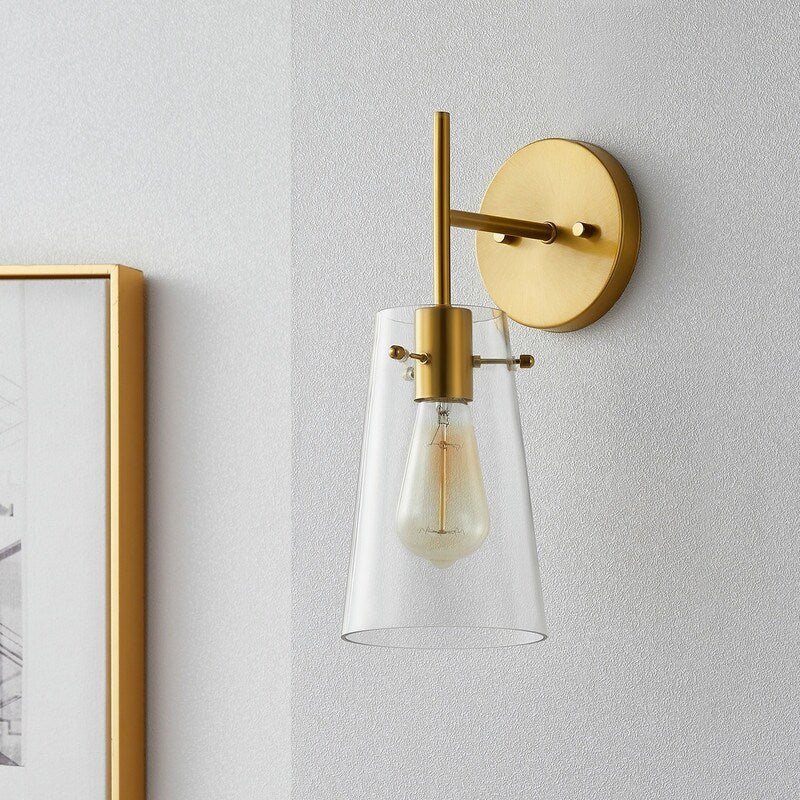 Applique murale moderne à bras KAWOTI de 5 po de largeur et 1 ampoule